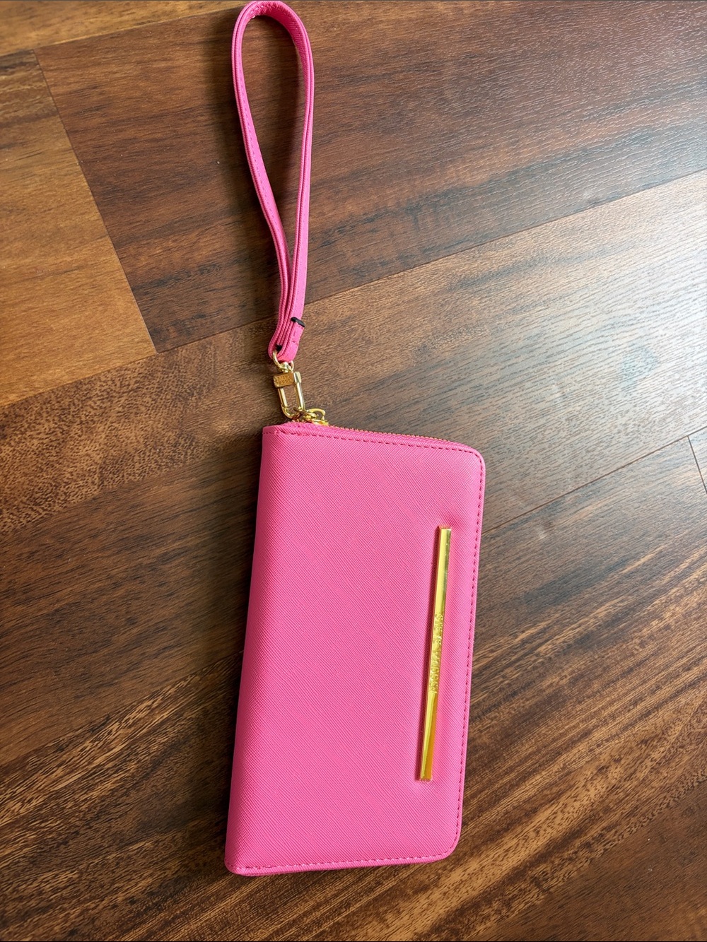 Steve Madden Pink Wristlet Wallet with Gold Accent